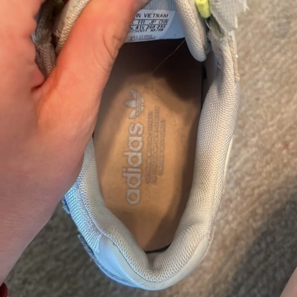 Adidas Falcon Zip EF1969 White Blue Chunky Sneakers Women’s Size 9
